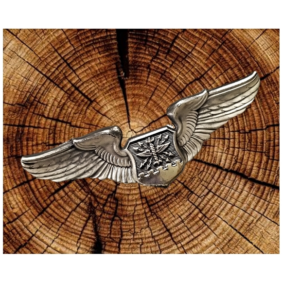 Vintage Other - AUTHENTIC VINTAGE USAF NAVIGATOR WINGS LAPEL PIN- 3"X1"